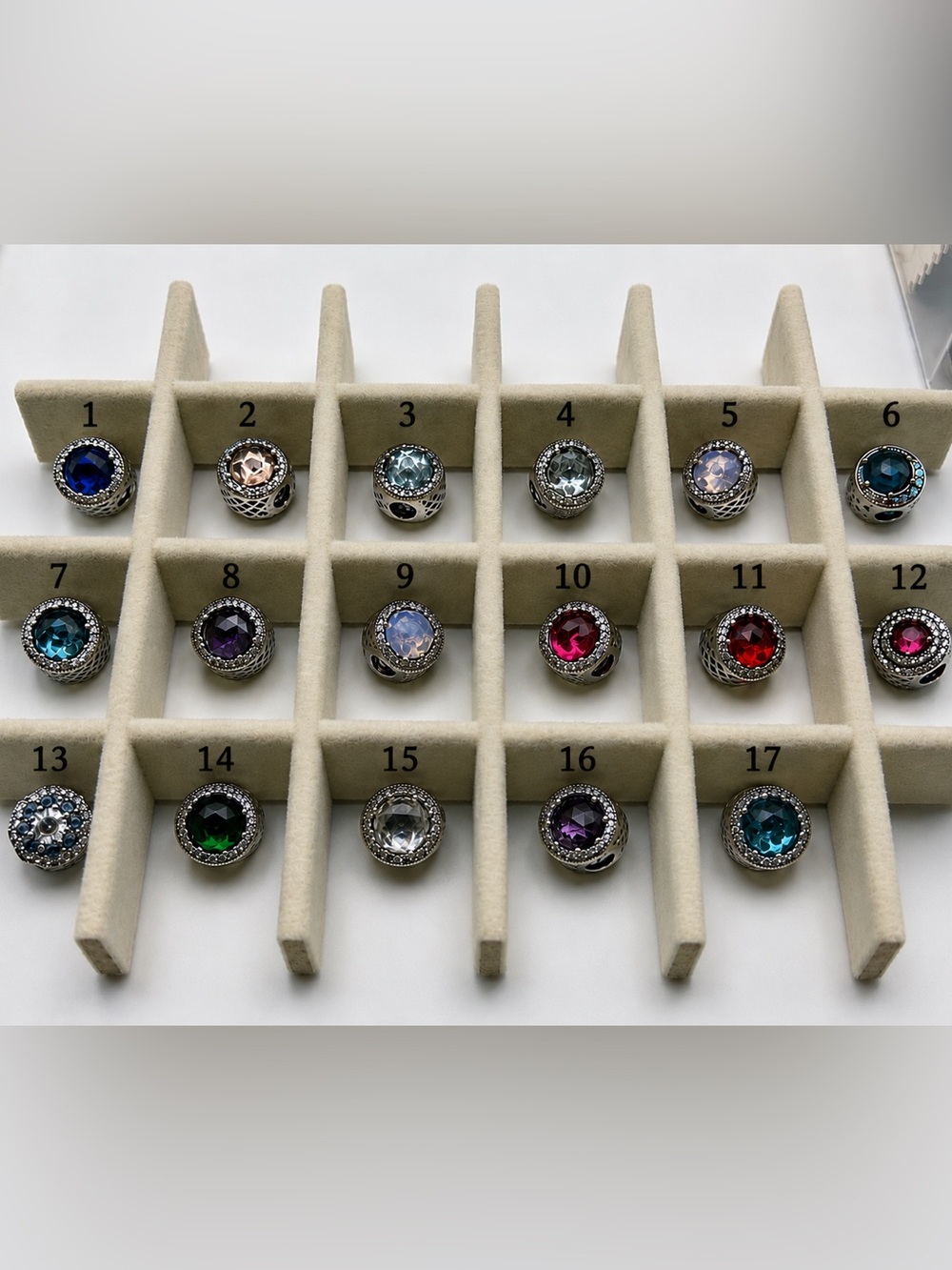 Pandora Pick Your Color Crystal Charm S925 ALE Birthstone Style